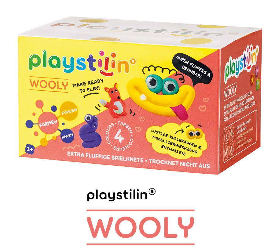 playstilin® WOOLY - fluffige Kinderknete, die nicht an der Luft trocknet
